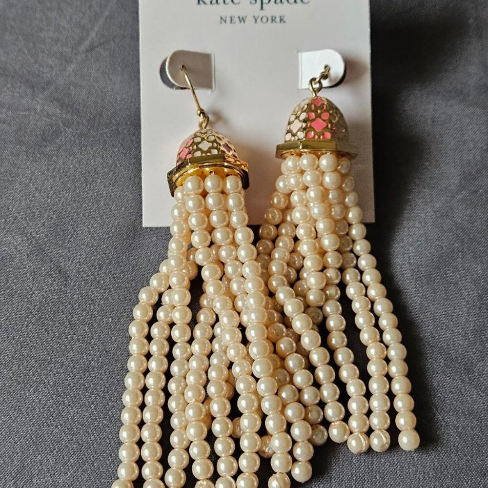 NWT Kate Spade Rambling Roses Lantern Dangle Earrings